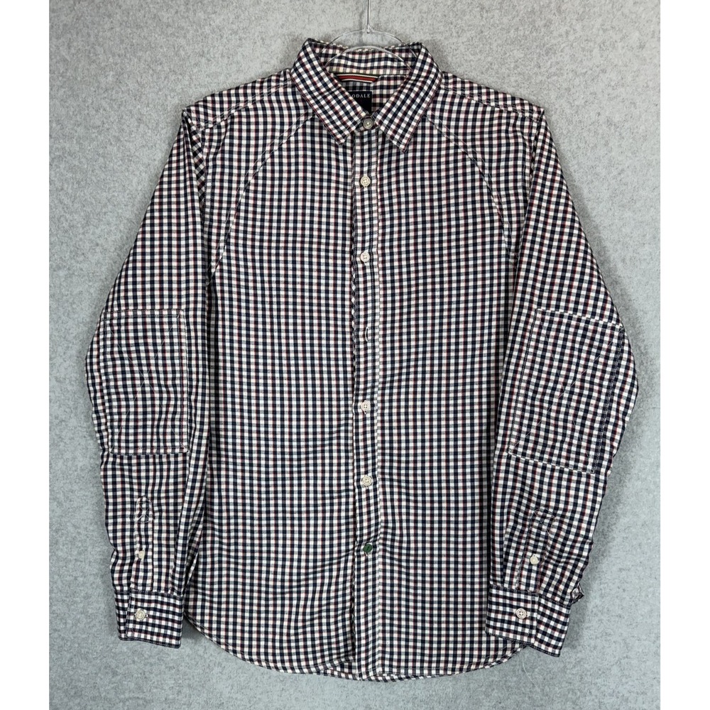 Goodale Shirt Mens Small Blue Red White Plaid Button Down Long‎ Sleeve Casual